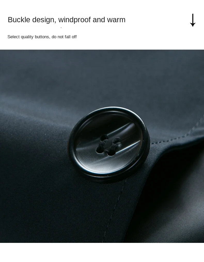 Top Quality Korean New Brand Casual Fashion Long Men Trench Coat  Windbreaker Overcoat Slim Fit Long Jacket Men Clothing