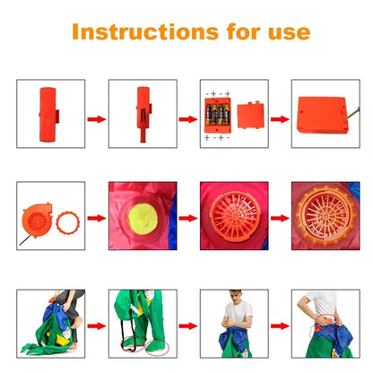 Christmas Inflatable Costume Santa Claus Snowman Gingerbread Tree Adult  Party Masquerade Role Play Holiday Gift