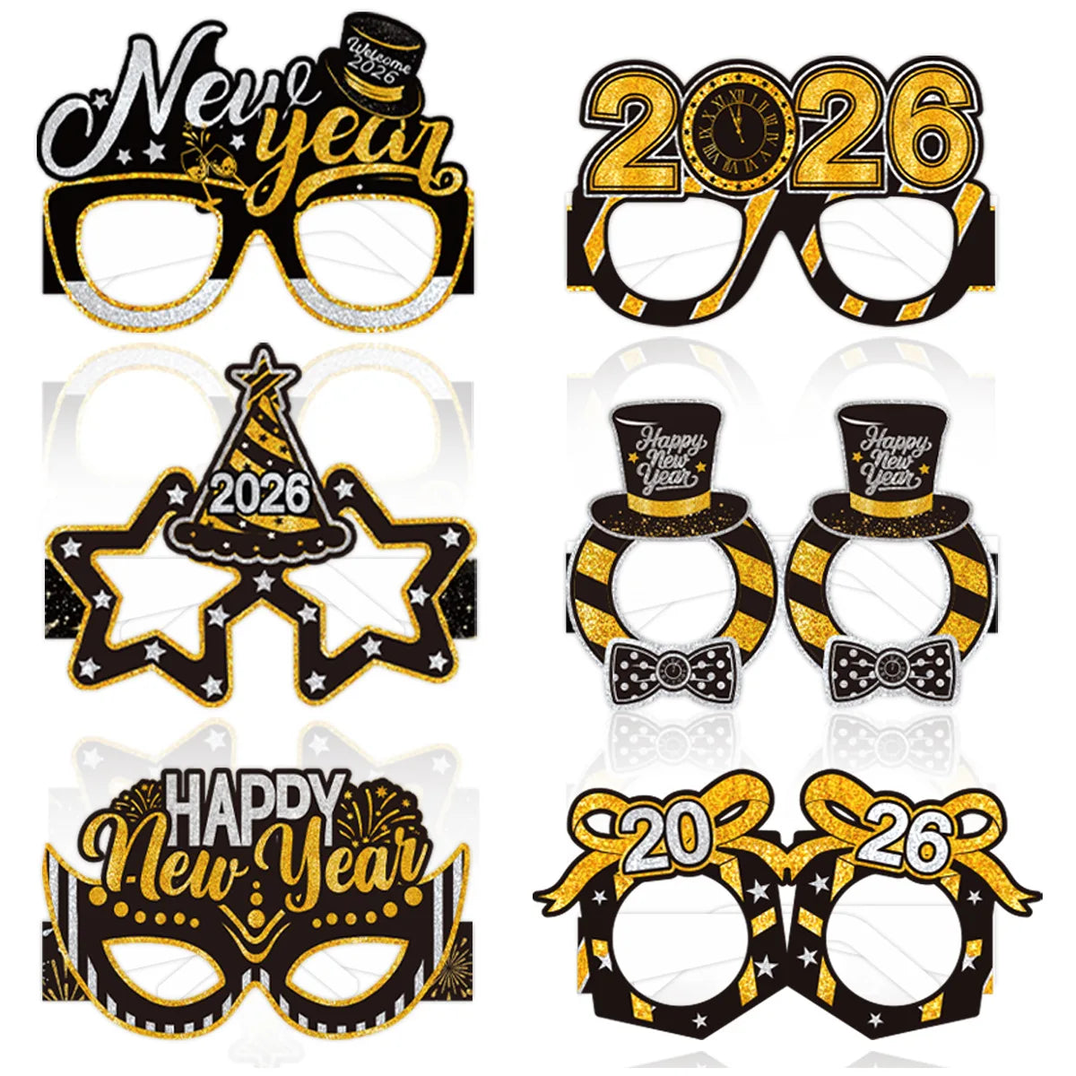 2026 New Years Eve Decoration Happy New Years Star Champagne Cups Wine Bottle Foil Balloons Happy New Years Eve Party Supplies
