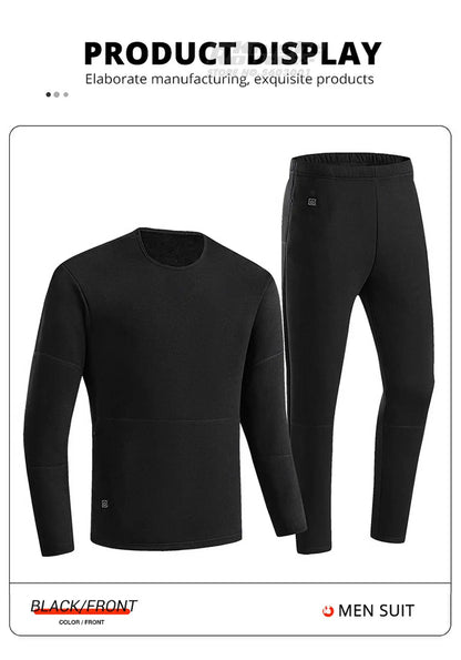 28 Areas Winter Motorcycle Heated Thermal Underwear Men's Women's Heated Jacket USB Heating Smart Pants Hiking Bike Camping Ski