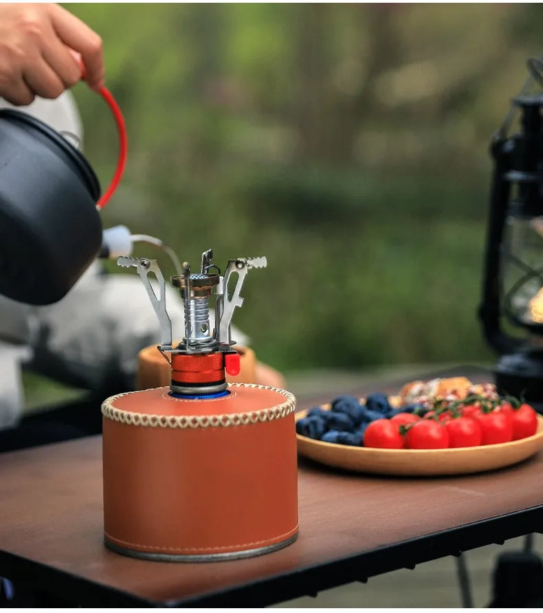 Ultralight Foldable Camping Stove – 3000W Mini Gas Burner for Outdoor Cooking