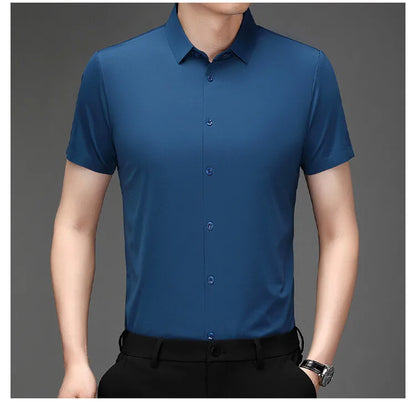 Men’s Ultra Stretch Short Sleeve Shirt – Breathable Business Casual