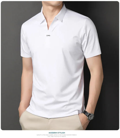 Men’s Stretch Polo Shirt – Quick-Dry Business Casual (M-4XL)