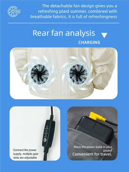 Summer Cooling Vest for Couples Ice Jacket Heat Resistant Fan Air Conditioner Clothes Breathable Outdoor Sleeveless Workwear