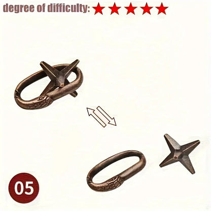 A classic intellectual metal puzzle toy, a difficult educational game toy for Christmas, Thanksgiving and birthday gifts