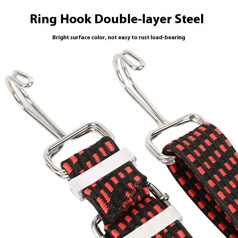 NewElastic Binding Tape Binding Tape Hook Elastic Rope Rubber Band Motorcycle Rear Shelf Bicycle Car Transportation Luggage Rope