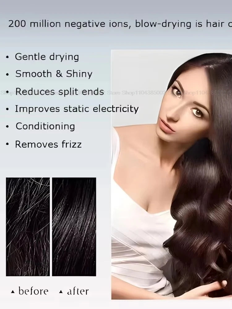 Leafless Hair Dryer Negative Ion hair care Professinal Quick Dry 220V Home Powerful Hairdryer Constant Anion Electric Hair Dryer