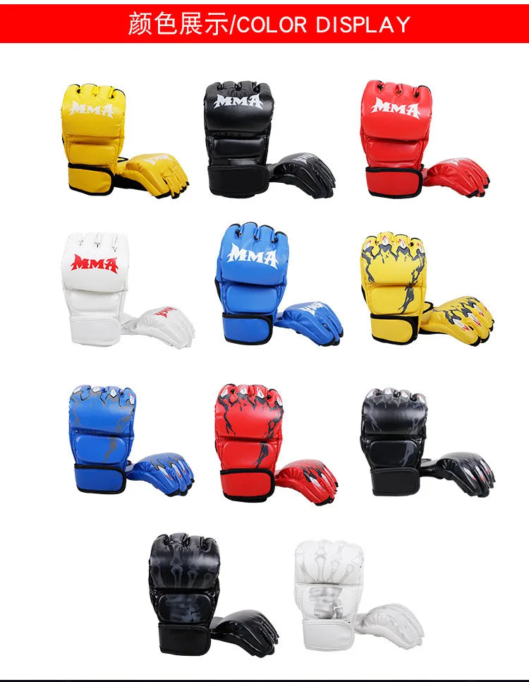 High-quality Training Gloves MMA and Martial Arts with Thickened Fingers Added Protection Flexibility Suitable for Adults Kids