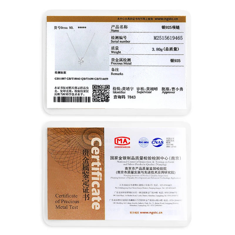 Smyoue 1CT 2CT 3CT Oval Cut Moissanite Necklaces for Women Jewelry 100% Real Silver Chain 925 Pandant Lab Diamond Birthday Gift