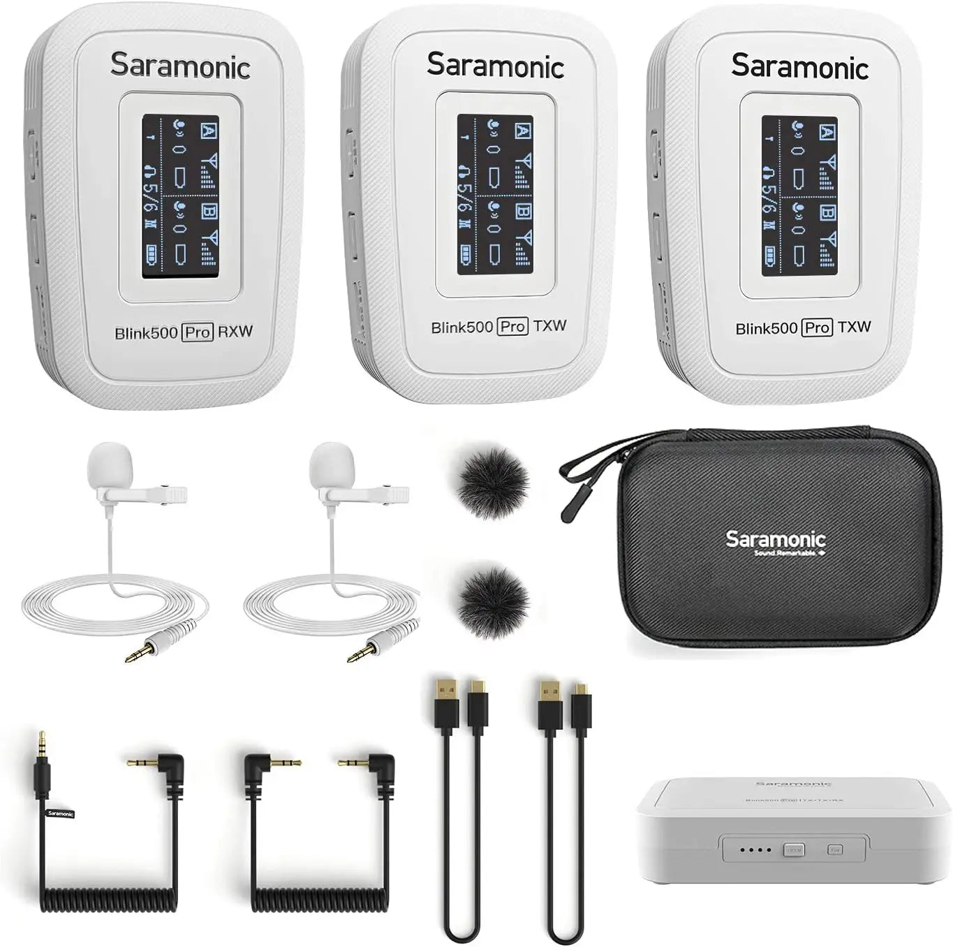 Saramonic Blink500 Pro Wireless Lavalier Microphone for iPhone Android PC Computer DSLR Cameras Youtube Recording Streaming Vlog