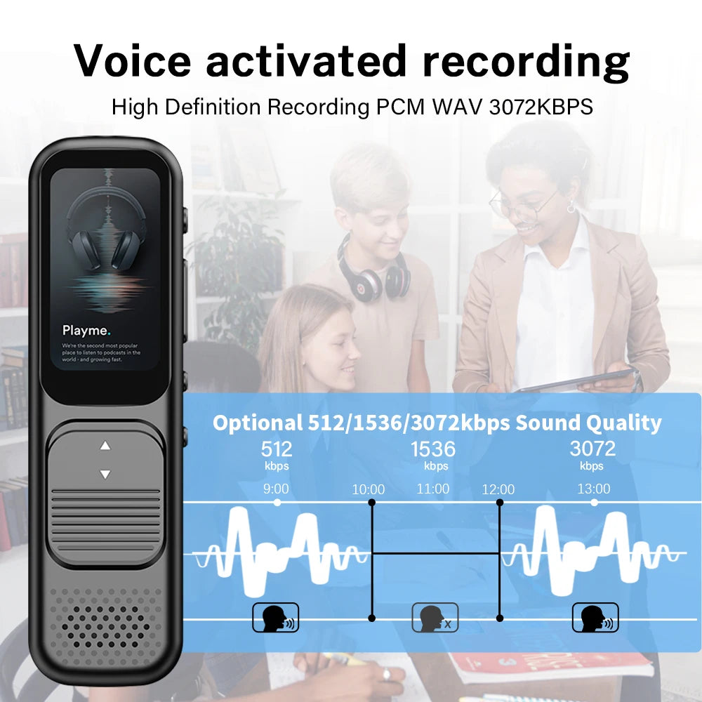 Deelife Professional Digital Voice Recorder With Playback MP3 Music Player 64G Noise Reduction small sound recorder