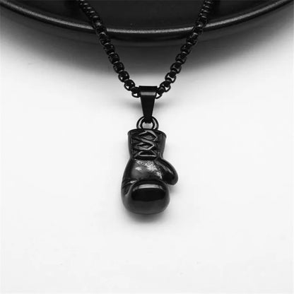 Boxing Gloves Boxer Men Necklaces Pendants Chain Punk Trendy for Boyfriend Stainless Steel Jewelry Creativity Gift Wholesale
