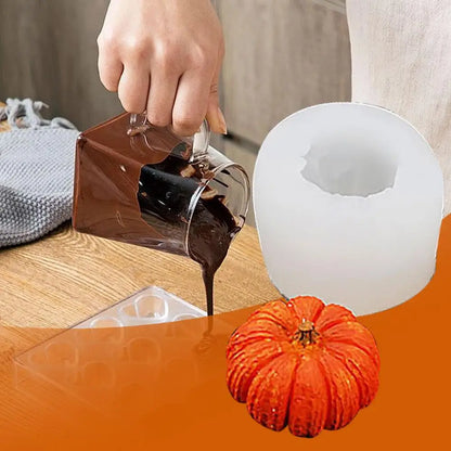 Pumpkin Silicone Molds 3D Pumpkin Maple Leaves Cookie Molds Candle Making Kit Fall Decor Making Accessories for Crafting Baking