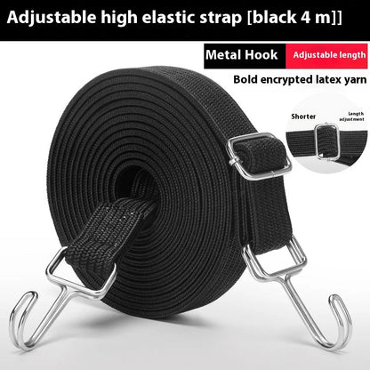 NewElastic Binding Tape Binding Tape Hook Elastic Rope Rubber Band Motorcycle Rear Shelf Bicycle Car Transportation Luggage Rope