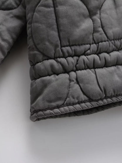 Quilted Cotton Jacket for Women Traf 2024 Winter New Arrival Zw Series Soft Lenzing Fabric Vintage Warm Coat 4088242