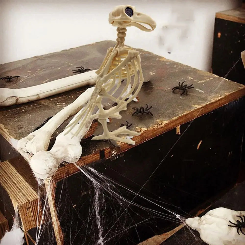 Decoration Halloween Prop Horror Halloween Decoration Crow Skeleton Animal Skeleton Bones Skeleton Raven Halloween Supplies