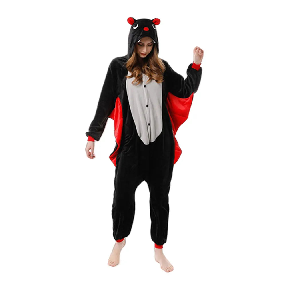 Animal Onesies Lion Tiger Leopard Wolf Fox Zebra Hippo Koala Bat Donkey Rabbit Chinchilla Frog Bee Penguin Dog Kigurumi Adult