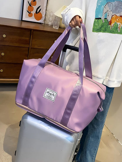 Waterproof Travel Duffel Bag – Large Capacity Nylon Gym Tote for Women**