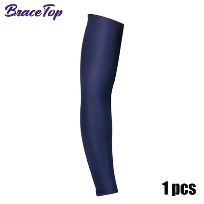 BraceTop 1 PC Sports Cooling Arm Sleeves for Men Women, Outdoor UV Protection Sleeves for Basketball Football Volleyball Cycling
