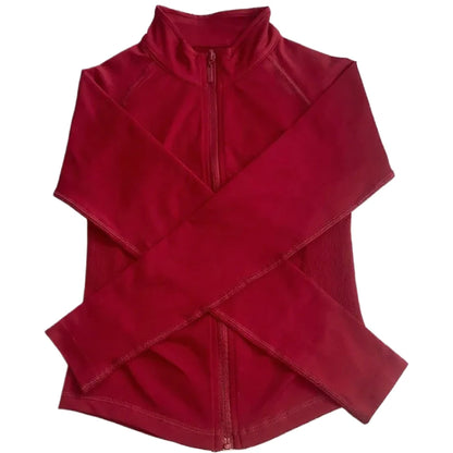 Long Sleeve Sports Jacket Women Zip Yoga Shirts Seamless Fitness Gym Top Sportswear Slim Fit Running Coats Workout Clothes Woman