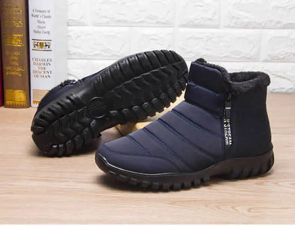 Men's sneakers Warm Cotton Zipper Snow Ankle Boots, casual shoes designer shoes Waterproof Snow Boots free shiping shoe