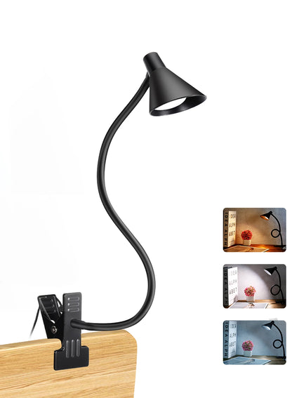 Reading Light, USB Clamp Lamp for ChildReading Book in Bed at Night, LED Small DeskLamp with Adjustable Gooseneck Clip