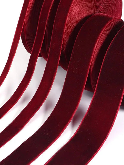 5-10yards 6/10/15/25/32mm Velvet Ribbon Wedding Party Decoration Handmade Ribbon Gift Wrapping Hair Bowknot DIY Christmas Ribbon