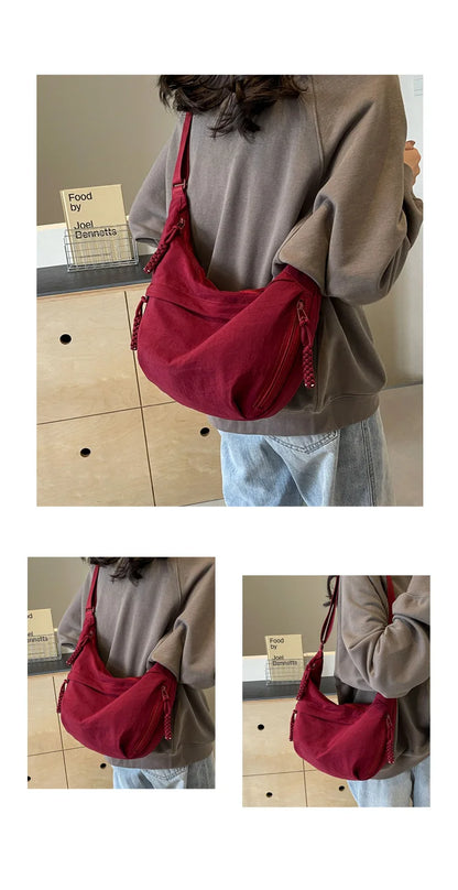 Unisex Oxford Crossbody Messenger Bag – Large Capacity & Casual Style