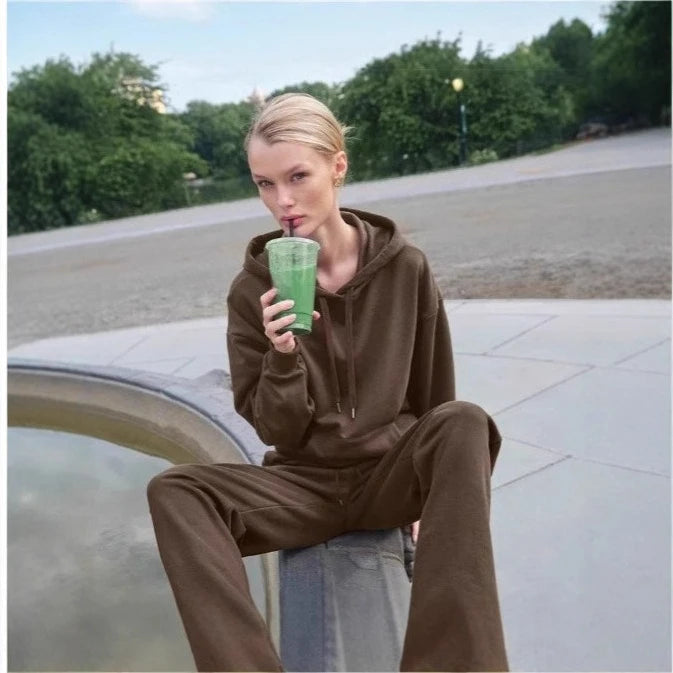 2025 unisex hooded sweatshirt men's solid color sweatshirt men's and women's long sleeved plug-in pocket pulloverolid Women Warm