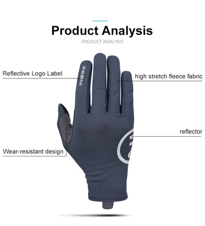 INBIKE Autumn Winter Thermal Bicycle Gloves Touch Screen Men Women MTB Road BikeGloves  Sports Fitness Outdoor Cycling Gloves