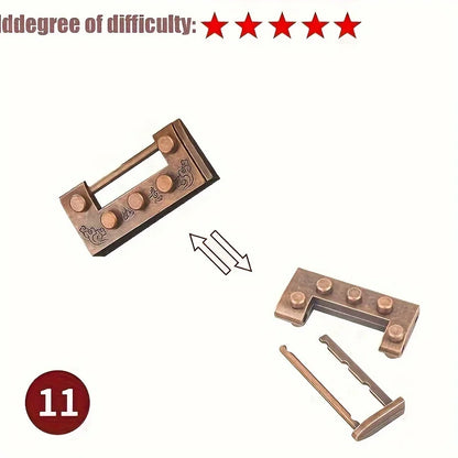 A classic intellectual metal puzzle toy, a difficult educational game toy for Christmas, Thanksgiving and birthday gifts