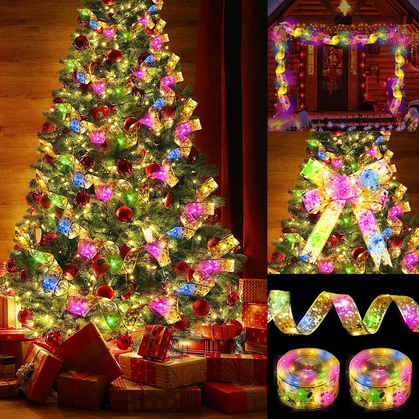 LED Christmas Tree Snowman Snowflake LED String Lights Home Window Ornament Lamp For New Year Party Garden Decoration