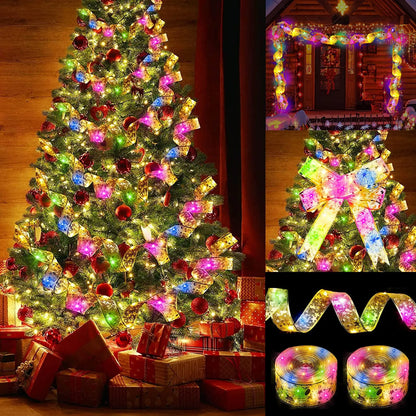 LED Christmas Tree Snowman Snowflake LED String Lights Home Window Ornament Lamp For New Year Party Garden Decoration