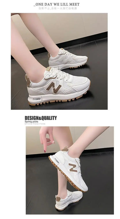 Sports Shoes for Women 2024 Spring New Super Hot Versatile Anti slip Casual Women's Shoes Soft Sole Running Little White Shoes