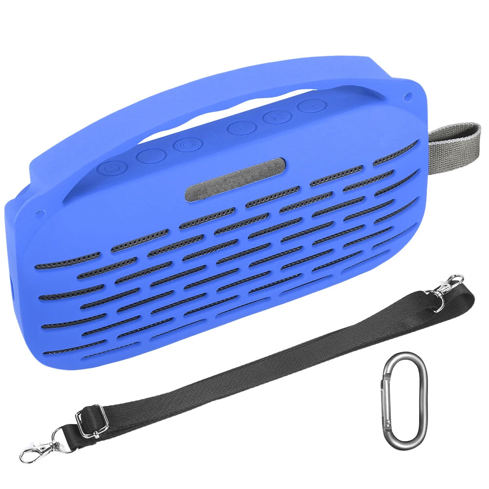 Silicone Case Cover for Bose SoundLink Flex 2nd Gen Speaker Travel Protective Carrying Case Pouch with Handle & Shoulder Strap
