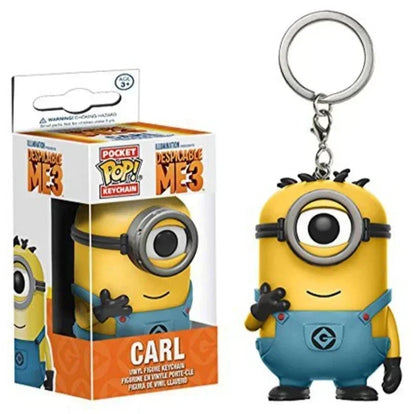 2024 NEW Funko Pop keychain Despicable Minions Me OTTO STUART KEVIN CARL Pajama Bob Agnes Pocket Pop Keychain Vinyl Figure Toys
