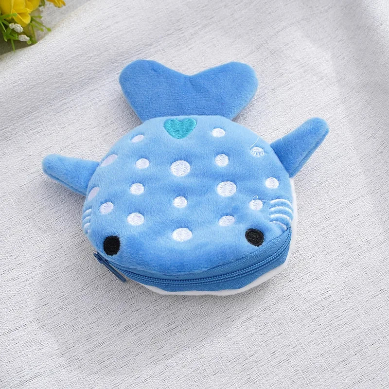 Animal Shape Plush Coin purse Headphone Bag Zipper Money Duck Women Coin Wallet Bag Kawai Card Key Money Coin Purse Bags Gift