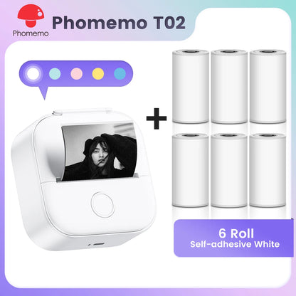 Phomemo T02 Mini Pocket Printer – Bluetooth Thermal Label Maker