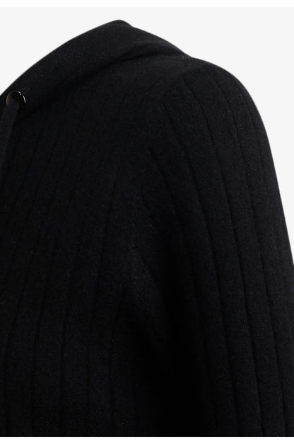 BC839 High-quality luxury brand women's long-sleeved hooded cardigan knitted sweater 94% cashmere