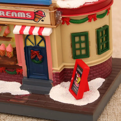 Christmas New Year Gift Rotating Glowing Octave Box Xmas Creative Kitchen Ornament Decoration Christmas Children Music Box Gift