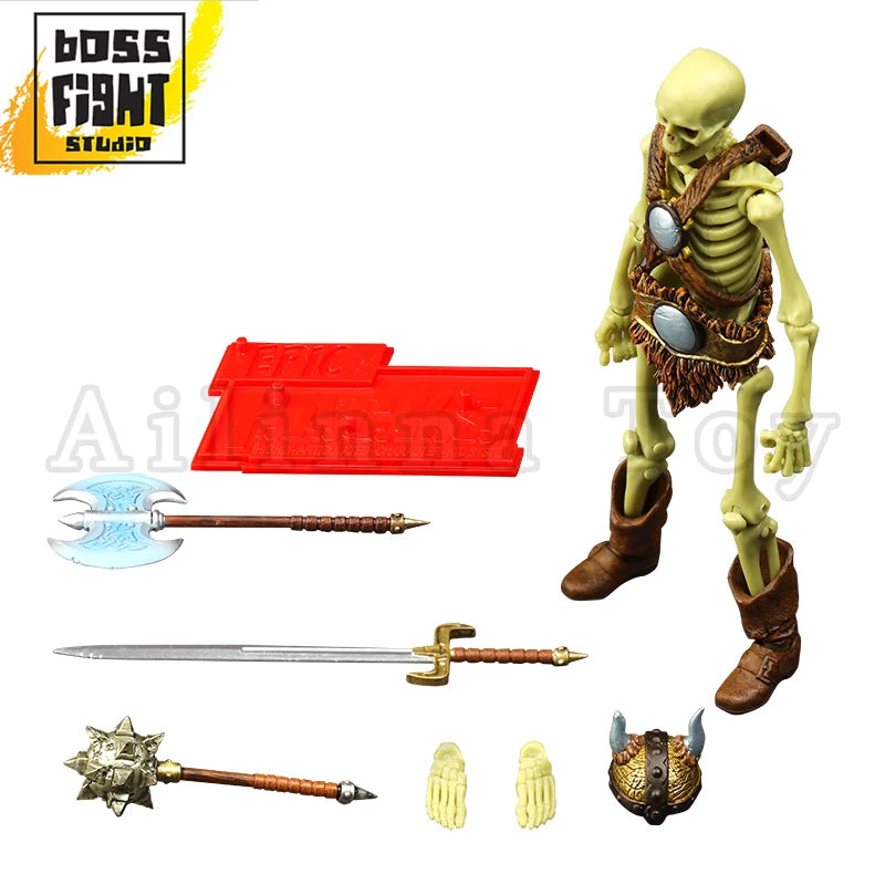 Boss Fight Studio 1/12 Action Figure EPIC H.A.C.K.S. Pirate Barbarian Gladiator Skeleton Anime Model For Gift