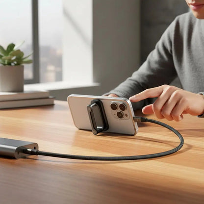2-in-1 Data Wire Foldable Phone Tablet 240W Fast Charging Foldable Mobile Phone Holder Data Cable Type-C To Type-C USB-A To Type