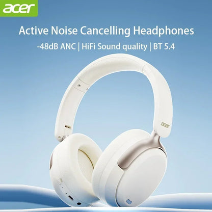 Acer OHR516 ANC Wireless Headphone Noise Cancelling Hi-Res Spatial Audio Earphone Bluetooth Over Ear Headset 40mm Dynamic Driver