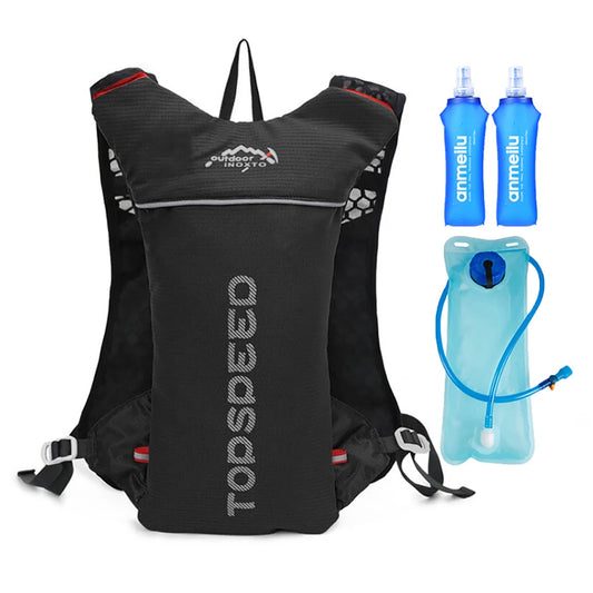 5L Ultralight Hydration Running Vest – Breathable Marathon & Cycling Backpack with 2×500ML Bottles