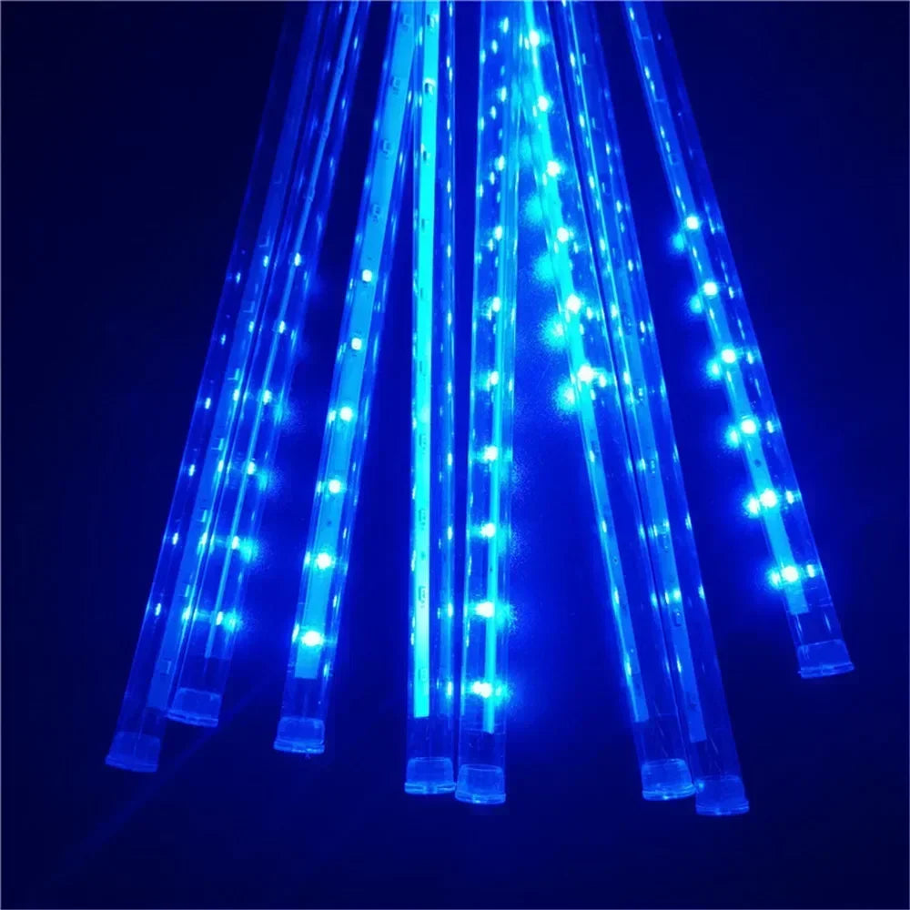 2025 30/50cm USB LED Meteor Shower Lights Falling Rain Drop Fairy String Light for Christmas Party Garden Holiday Decorations