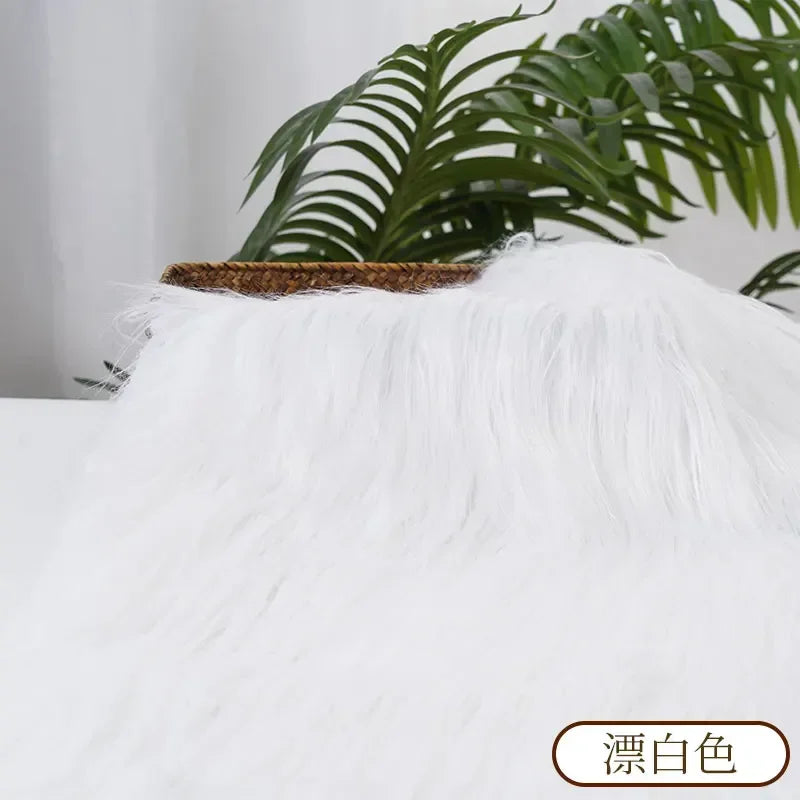 25x45cm 9cmPile Faux Fur Fabric For Sewing Doll Toy Beard Hair DIY Patchwork Material Accessories Home Decoration Cosplay Fabric