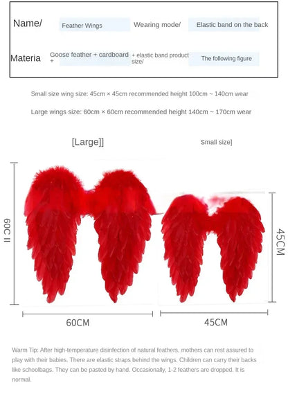 White Angel Feather Wings Festival PartyDecoration Props Scene Decoration Children Adult VictoriasSecret Fashion ShowPerformance