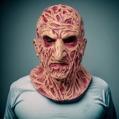 1PC Freddy Krueger Full Face Cosplay Mask Horror Latex Headgear for Halloween Nightmare on Elm Street Party Costume Accessory