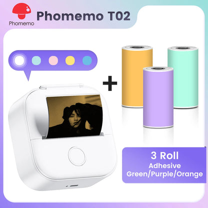 Phomemo T02 Mini Pocket Printer – Bluetooth Thermal Label Maker