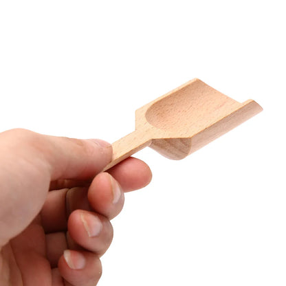 1 Pcs Wooden Mini Tea Coffee Scoops Seasoning Candy Spices Bath Salt Spoons Wooden Spoon Wooden Shovel
